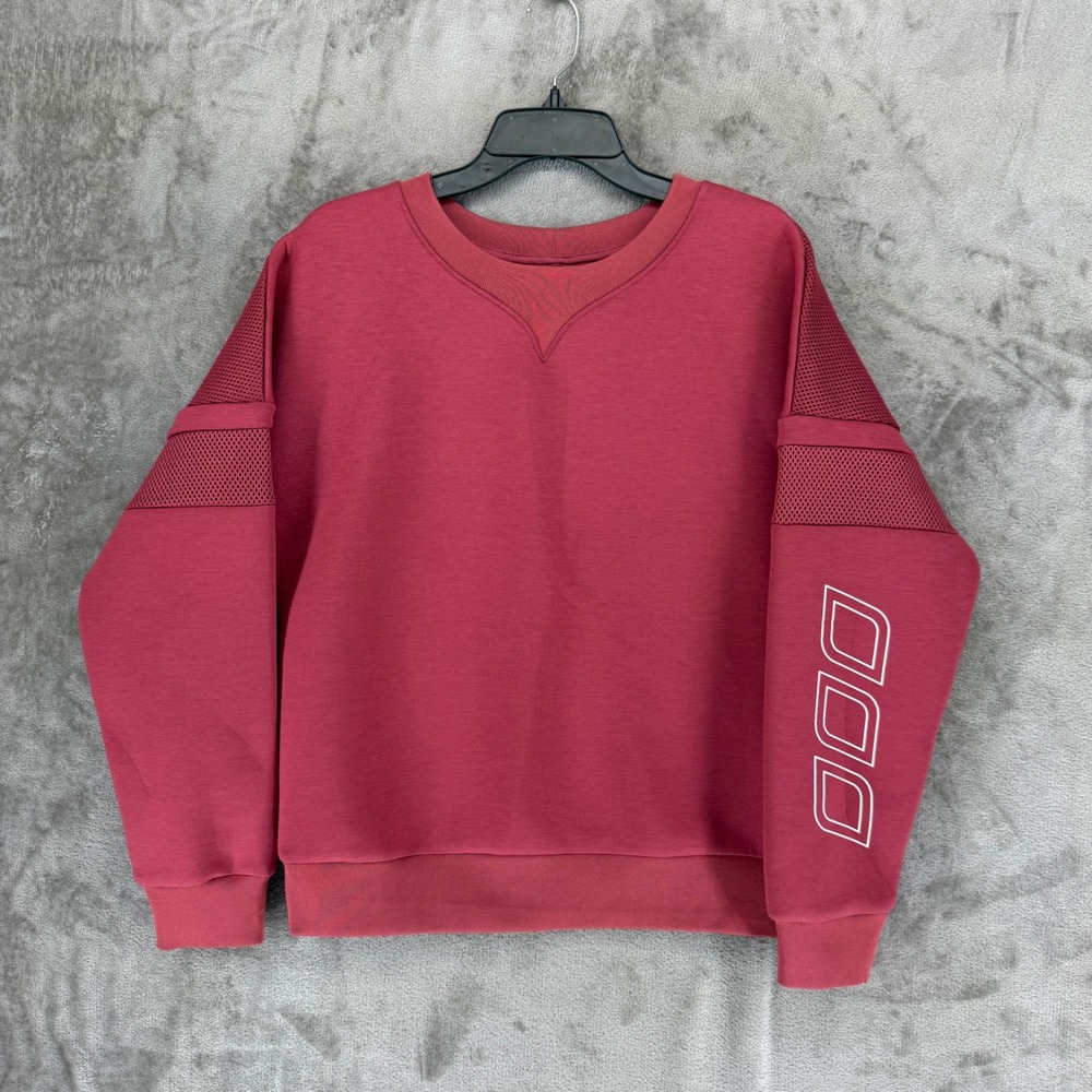 Lorna Jane Uniquely Womens Mesh Back Pullover Sweatshirt Berry Red Size M